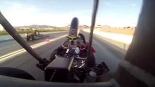 Johnny Ahten Nitro AFuel Dragster SlowMo On Board Cameras [upl. by Odlanyer314]