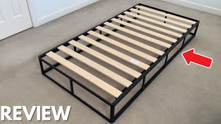 ZINUS Metal Box Spring with Wood Slats  Quick Review [upl. by Stockton]