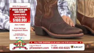 Ariat Mens BuckarooRoughstock Cowboy Boots [upl. by Anaderol]