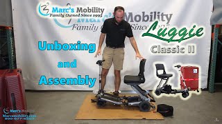 Luggie Classic 2 Unboxing and Assembly  Folding Travel Scooter that Fits in a Suitcase [upl. by Gifford847]