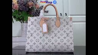 Louis Vuitton OnTheGo MM M24708 Multicolor Beige [upl. by Iinde629]