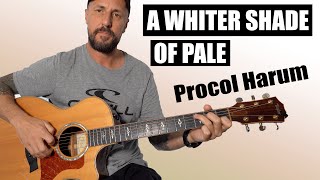 A Whiter Shade of Pale  Acoustic Cover Tutorial  Procol Harum [upl. by Rofotsirk131]