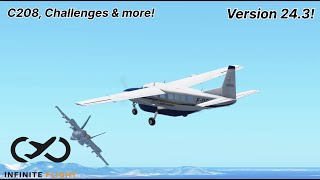 Infinite Flight Live  Version 243  IF Challenges amp C208 [upl. by Nive329]