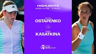 Jelena Ostapenko vs Daria Kasatkina  2024 Adelaide Final  WTA Match Highlights [upl. by Alket]