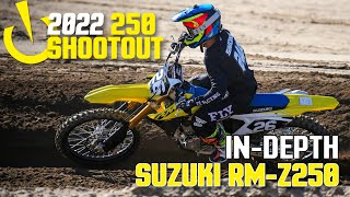 InDepth 2022 250 Shootout 2022 Suzuki RMZ250 [upl. by Afatsom]