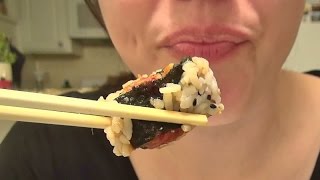 SassEsnacks ASMR  Sushi Dynamite Roll  Eating Sounds  Mukbang [upl. by Limhaj141]