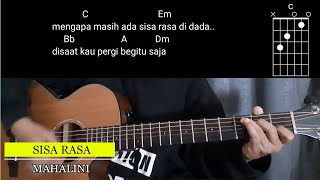 Chord Mudah Sisa Rasa  Mahalini  Mengapa masih ada sisa rasa di dada  Chord Lirik [upl. by Enaerb]