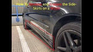 HOW TO REPLACE THE SIDE SKIRTS ON A W209 [upl. by Aicirtak14]