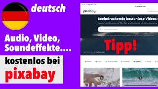 pixabay  Musik BRoll Material Soundeffekte und mehr für deine Videos  deutsch  Tipp [upl. by Naelcm91]