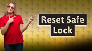 How do you reset a Sentry safe lock box [upl. by Ayortal]