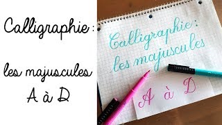 Calligraphie  les majuscules  A à D [upl. by Peggie709]