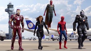 Team Iron Man vs Team Cap  Airport Battle Scene  Captain America Civil War  Movie CLIP HD [upl. by Obmar46]