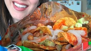 SassEsnacks ASMR Tostilocos  Tijuana Street Food  Eating Sounds [upl. by Elleon]