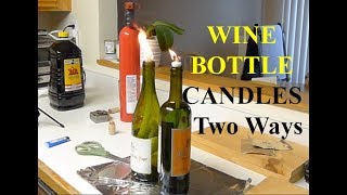 Emergency Hurricane Wine Bottle Candle Two Ways DIY Tutorial Kerosene Oil Lamp [upl. by Tabby]