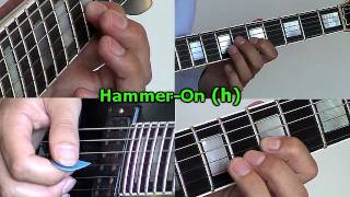 How to Read Guitar Tabs Hammer h wwwFarhatGuitarcom [upl. by Imiaj775]