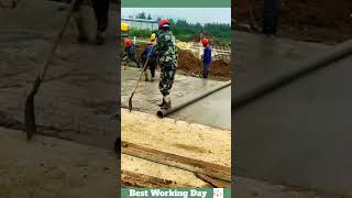 Best working day 1680 Concrete leveling process [upl. by Sairahcaz]