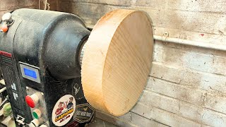 Woodturning an Ash Wood Bowl using Metallic Paints [upl. by Annola673]