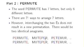 Discrete Mathematics  Anagrams as Permutations [upl. by Scheers47]