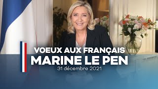 Voeux de Marine Le Pen aux Français pour 2022  M la France [upl. by Yraillih]