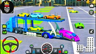 Trailer Truck Car Transport 3D  Multi Cars Transporter Live Simulator  Android GamePlay [upl. by Eetnom]