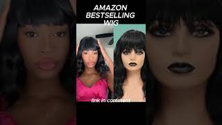 Amazon Bestselling Wig under 20  Wavy Short Curly Bob Wig with Bangs amazonwigs [upl. by Khai498]