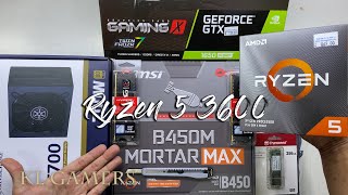 AMD Ryzen 5 3600 msi B450M MORTAR MAX GTX 1650 SUPER GAMING X PC Build [upl. by Jake]