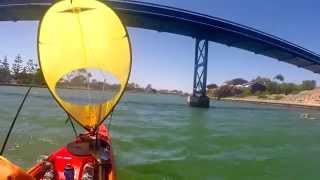 Kayak Sailing  Bic Kayak Sail on Wilderness Tarpon 140 part 2 [upl. by Eihcra]