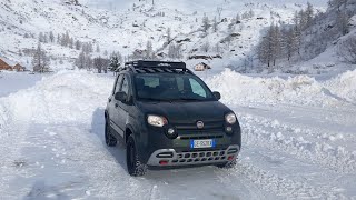 Fiat Panda Cross 4x4 Passo del Sempione in inverno [upl. by Yrrac]