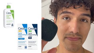 Silicone Face Scrubber and CeraVe Review [upl. by Patrich]