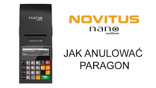 Jak anulować paragon w kasie fiskalnej NOVITUS Nano Online [upl. by Anotyad]