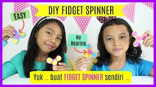 BEST DIY FIDGET SPINNER ♥ NO BEARING WITH CARDBOARD EASY FOR KIDS [upl. by Lekcar61]