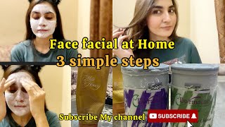 Face facial at Home Easy Simple 3 Steps For Glowing n healthy skin [upl. by Aset346]