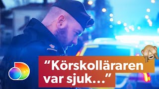 Man övningskör utan handledare  försöker snacka sig ur böter  Södertäljepolisen  discovery [upl. by Yelroc124]