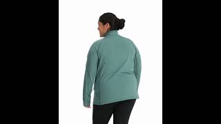 Outdoor Research Womens Plus Size Vigor Grid Fleece Half Zip Neptune [upl. by Atelokin859]