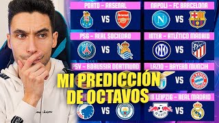 OCTAVOS de FINAL de la CHAMPIONS LEAGUE 202324 Mi PREDICCIÓN y PORCENTAJES [upl. by Chansoo]