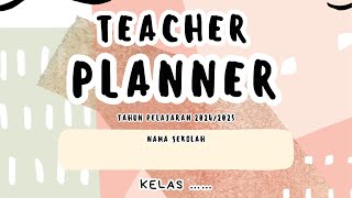 Teacher Planner Lengkap utk 1 th Tahun Pelajaran 20242025 materiajar sekolahdasar pembelajaran [upl. by Gelasius]