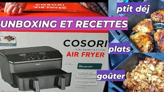 🍰4 RECETTES🍛 AU AIR FRYER COSORI 2 TIROIRS [upl. by Kopp988]