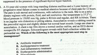 Internal medicine cardiovasc MCQ 110 [upl. by Curhan]