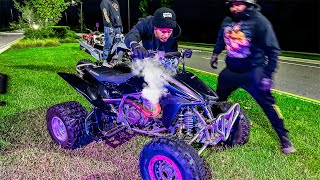 Quad Catches Fire While Riding  Braap Vlogs [upl. by Ynattyrb]