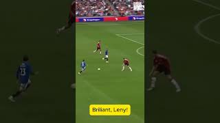 Leny Yoro Debut Brilliant Rangers vs Man United PreSeason 2024 manchesterunited premierleague [upl. by Ninerb]