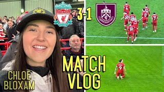 JOTA DIAZ amp NUNEZ SCORE IN HARD FOUGHT WIN  Liverpool 31 Burnley  Matchday Vlog [upl. by Nnahtur]