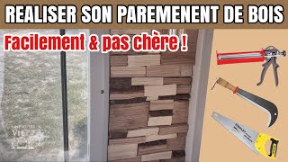 TUTO UNE ASTUCE POUR FAIRE SON PAREMENT DE BOIS DECO SOI MÊME FACILEMENT [upl. by Hnid]