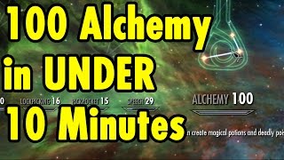 Alchemy to 100 UNDER 10 Minutes  Skyrim Special Edition  xBeau Gaming [upl. by Kcirdled]