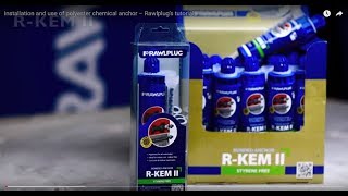 Installation and use of polyester chemical anchor – Rawlplugs tutorial [upl. by Anidan]