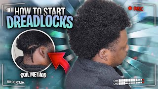 How To START Dreadlocks  Coil Method  Dreadlock Transformation [upl. by Eitac]