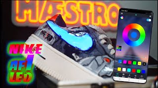 Custom LED Nike AIR FORCE 1 Bluetooth LED [upl. by Schnurr827]