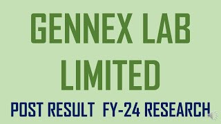 GENNEX LABORATORIES LTD SHARE  LATEST NEWS ON GENNEX LAB LTD  NEWS ON GENNEX LAB LTD TODAY [upl. by Reggi]