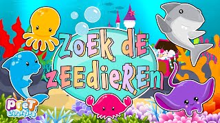 Eerste woordjes leren met leuke Zeedieren  Dieren leren met dit Nederlands gesproken Kinderfilmpje [upl. by Mellitz744]