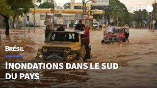 Sud du Brésil inondé des dizaines de morts leau monte à Porto Alegre  AFP [upl. by Everson155]