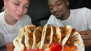 CHICKENampSTEAK FAJITA MUKBANG [upl. by Costin]